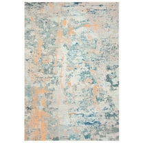 SAFAVIEH Madison Clyde Vintage Abstract Area Rug, Light Blue/Beige, 2'2" x 4'