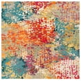 thumbnail image 1 of SAFAVIEH Madison Colleen Abstract Area Rug, Ivory/Multi, 6'7" x 6'7" Square, 1 of 7
