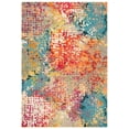 thumbnail image 1 of SAFAVIEH Madison Colleen Abstract Distressed Area Rug, Ivory/Multi, 5'3" x 7'6", 1 of 7