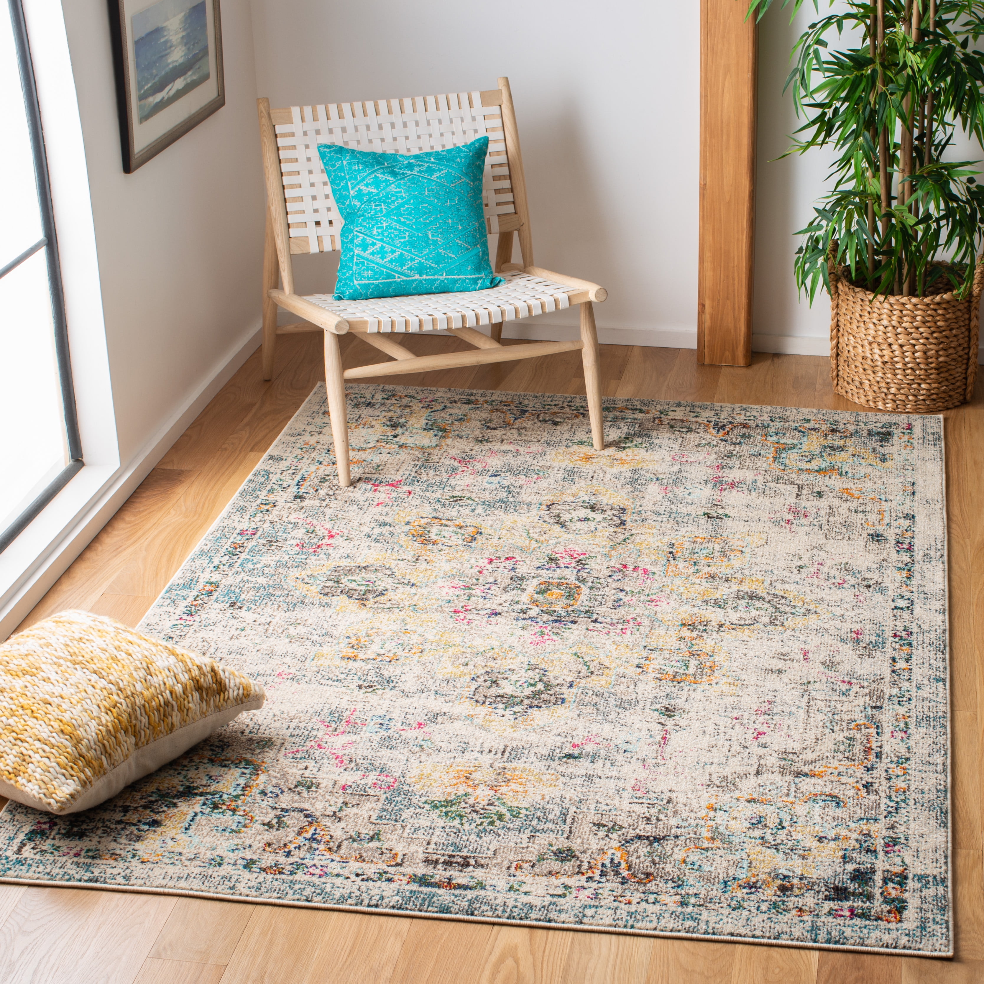 SAFAVIEH Madison Dalia Oriental Area Rug, Grey/Gold, 5'3" x 7'6"
