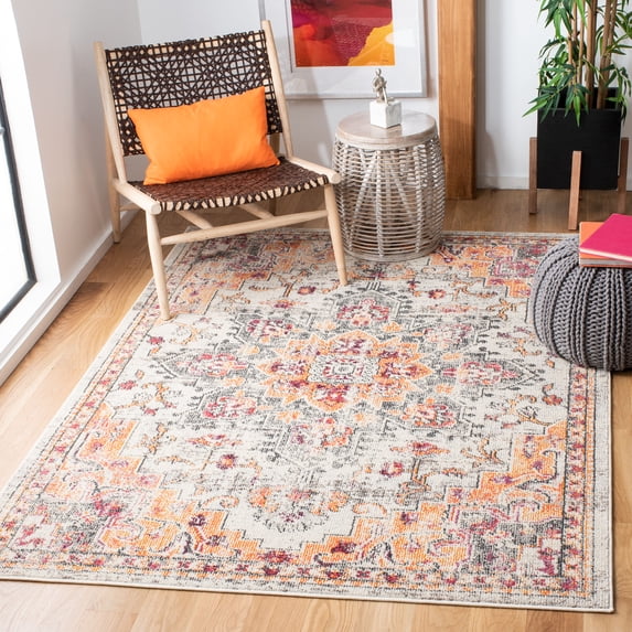 SAFAVIEH Madison Dalia Oriental Area Rug, Beige/Orange, 2'2" x 4'