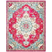 SAFAVIEH Madison Dalia Oriental Area Rug, Fuchsia/Blue, 8' x 10'