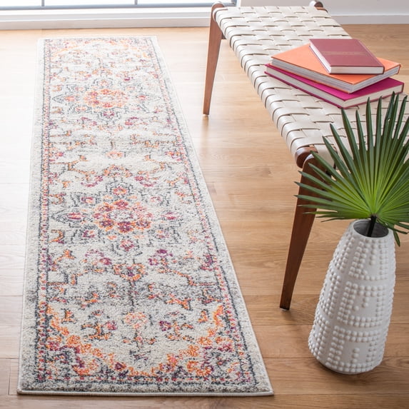 SAFAVIEH Madison Dalia Oriental Runner Rug, Beige/Orange, 2'2" x 16'