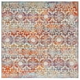 thumbnail image 1 of SAFAVIEH Madison David Damask Area Rug, Light Grey/Rust, 6'7" x 6'7" Square, 1 of 6
