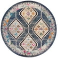 thumbnail image 1 of SAFAVIEH Madison Dayna Trellis Bordered Area Rug, Navy/Beige, 6'7" x 6'7" Round, 1 of 8