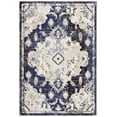 thumbnail image 1 of SAFAVIEH Madison Elinor Traditional Distressed Area Rug, Black Purple/Beige, 4' x 6', 1 of 8