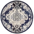 thumbnail image 1 of SAFAVIEH Madison Elinor Traditional Distressed Area Rug, Black Purple/Beige, 6'7" x 6'7" Round, 1 of 8