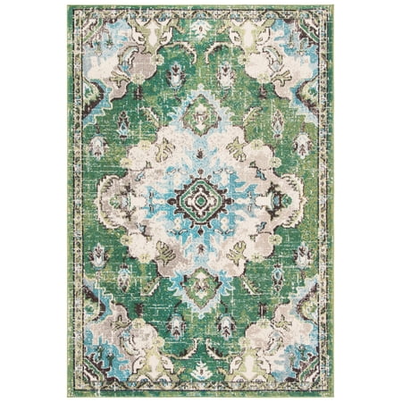 Safavieh Madison Elinor Traditional Area Rug, Green/Light Blue, 2'2" x 4'