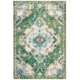 thumbnail image 1 of SAFAVIEH Madison Elinor Traditional Distressed Area Rug, Green/Light Blue, 8' x 10', 1 of 8