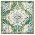 thumbnail image 1 of SAFAVIEH Madison Elinor Traditional Distressed Area Rug, Green/Light Blue, 8' x 8' Square, 1 of 8