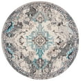 thumbnail image 1 of SAFAVIEH Madison Elinor Traditional Distressed Area Rug, Grey/Light Blue, 6'7" x 6'7" Round, 1 of 8