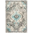 thumbnail image 1 of SAFAVIEH Madison Elinor Traditional Distressed Area Rug, Grey/Light Blue, 6' x 9', 1 of 8
