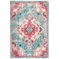 thumbnail image 1 of SAFAVIEH Madison Elinor Traditional Distressed Area Rug, Light Blue/Fuchsia, 3' x 5', 1 of 9