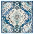 thumbnail image 1 of SAFAVIEH Madison Elinor Traditional Distressed Area Rug, Navy/Ivory, 6'7" x 6'7" Square, 1 of 8