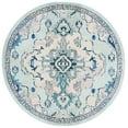 thumbnail image 1 of SAFAVIEH Madison Elinor Traditional Distressed Area Rug, Teal/Beige, 6'7" x 6'7" Round, 1 of 8