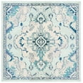 thumbnail image 1 of SAFAVIEH Madison Elinor Traditional Distressed Area Rug, Teal/Beige, 6'7" x 6'7" Square, 1 of 8