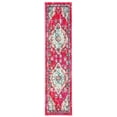 thumbnail image 1 of SAFAVIEH Madison Elinor Traditional Distressed Runner Rug, Fuchsia/Light Blue, 2' x 8', 1 of 8