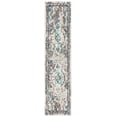 thumbnail image 1 of SAFAVIEH Madison Elinor Traditional Distressed Runner Rug, Grey/Light Blue, 2' x 8', 1 of 8