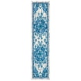thumbnail image 1 of SAFAVIEH Madison Elinor Traditional Distressed Runner Rug, Ivory/Blue, 2' x 8', 1 of 8
