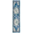 thumbnail image 1 of SAFAVIEH Madison Elinor Traditional Distressed Runner Rug, Navy/Ivory, 2' x 8', 1 of 8
