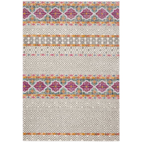 SAFAVIEH Madison Emmet Traditional Area Rug, Grey/Ivory, 9' x 12'