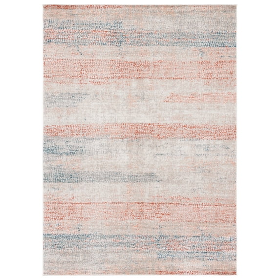 SAFAVIEH Madison Emmet Traditional Area Rug, Ivory/Blue Rust, 9' x 12'