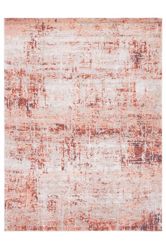 Madison Emmet Traditional Area Rug, Rust/Grey, 5'5" x 7'7"