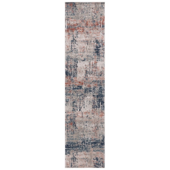 SAFAVIEH Madison Emmet Traditional Runner Rug, Blue/Grey, 2'2" x 9'
