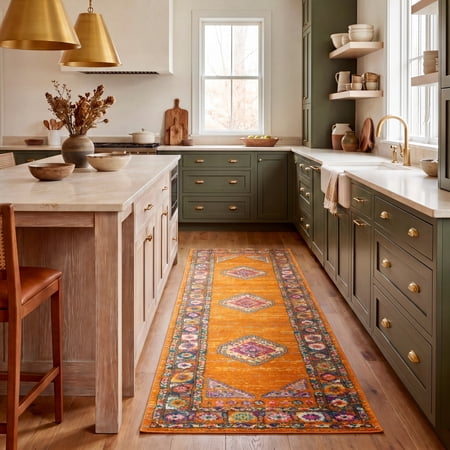 Safavieh Madison Emmet Traditional Oriental Runner Rug, Orange/Fuchsia, 2'3" x 6'