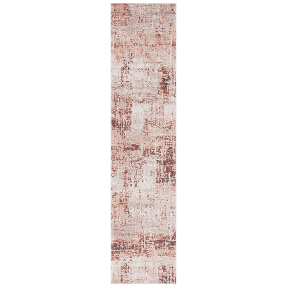 SAFAVIEH Madison Emmet Traditional Runner Rug, Rust/Grey, 2'2" x 9'