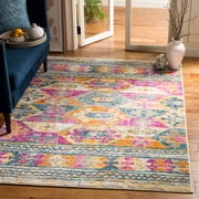 SAFAVIEH Madison Emory Abstract Area Rug, Blue/Fuchsia, 8' x 10'