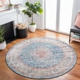 thumbnail image 1 of SAFAVIEH Madison Faris Oriental Area Rug, Beige/Blue, 6'7" x 6'7" Round, 1 of 9