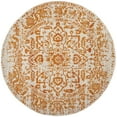 thumbnail image 1 of SAFAVIEH Madison Fleur Distressed Abstract Area Rug, Cream/Orange, 6'7" x 6'7" Round, 1 of 5
