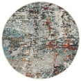 thumbnail image 1 of SAFAVIEH Madison Flowers Abstract Area Rug, Grey/Blue, 5' x 5' Round, 1 of 7