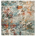 thumbnail image 1 of SAFAVIEH Madison Flowers Abstract Area Rug, Grey/Blue, 5' x 5' Square, 1 of 9