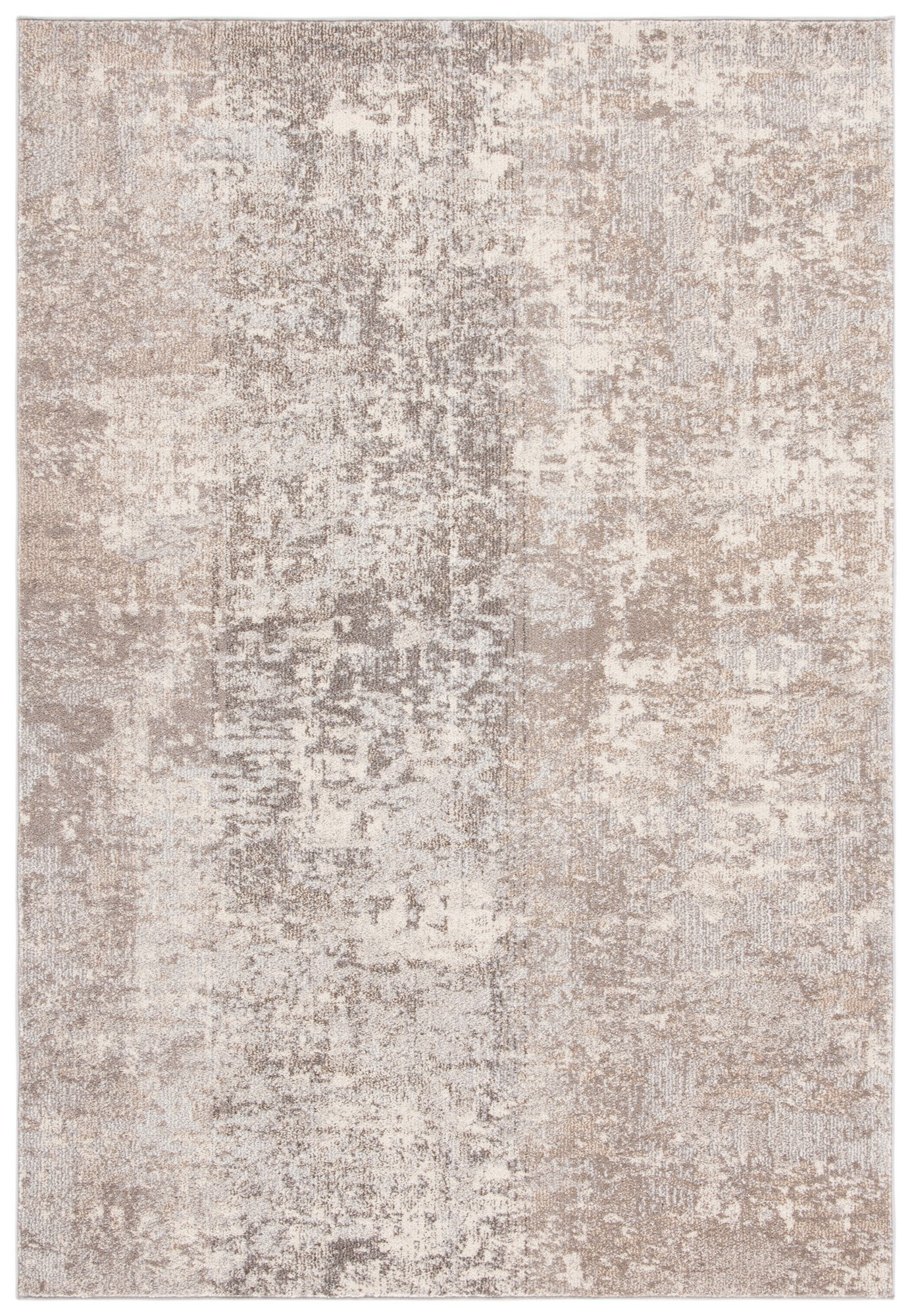 Grey and Beige 12' x 18' Synthetic Flat Woven Area Rug