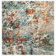 thumbnail image 1 of SAFAVIEH Madison Flowers Vintage Abstract Area Rug, Grey/Blue, 11' x 11' Square, 1 of 9