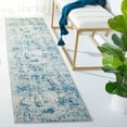 thumbnail image 1 of SAFAVIEH Madison Flowers Vintage Abstract Runner Rug, Ivory/Turquoise, 2' x 8', 1 of 9