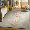 thumbnail image 1 of SAFAVIEH Madison Gabriel Traditional Area Rug, Light Grey/Fuchsia, 5'1" x 7'6", 1 of 6