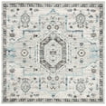 thumbnail image 1 of SAFAVIEH Madison Gladys Floral Bordered Area Rug, Grey/Dark Grey, 6'7" x 6'7" Square, 1 of 4