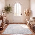 thumbnail image 1 of Safavieh Madison Hannah Chevron Geometric Area Rug, Ivory/Aqua, 6'7" x 6'7" Square, 1 of 15