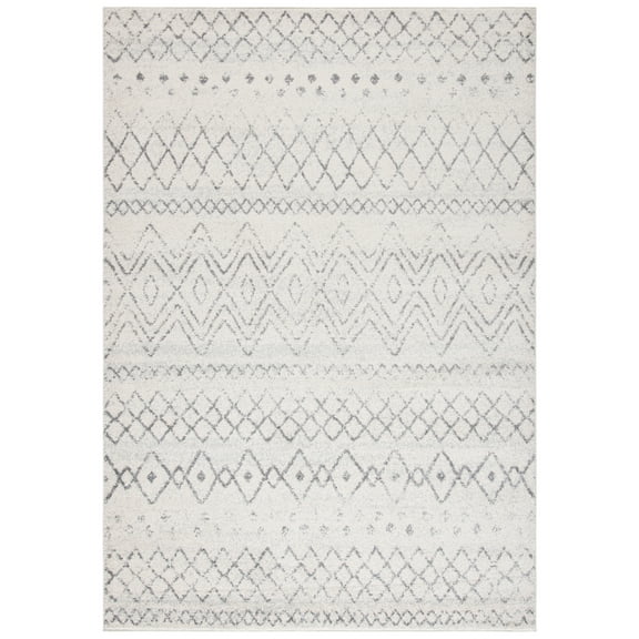 SAFAVIEH Madison Hannah Geometric Area Rug, Ivory/Charcoal, 2' x 3'