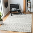 thumbnail image 1 of SAFAVIEH Madison Hannah Geometric Area Rug, Ivory/Charcoal, 5'1" x 7'6", 1 of 10