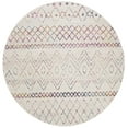 thumbnail image 1 of SAFAVIEH Madison Hannah Geometric Area Rug, Ivory/Fuchsia, 4' x 4' Round, 1 of 6