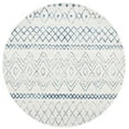 thumbnail image 1 of SAFAVIEH Madison Hannah Geometric Area Rug, Ivory/Navy, 6'7" x 6'7" Round, 1 of 9