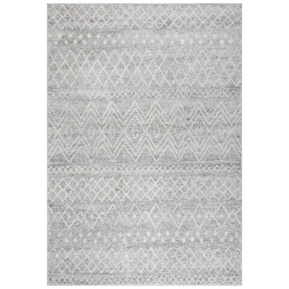 SAFAVIEH Madison Hannah Geometric Area Rug, Silver/Ivory, 3' x 5'