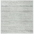 thumbnail image 1 of SAFAVIEH Madison Hannah Geometric Area Rug, Silver/Ivory, 5'3" x 5'3" Square, 1 of 8