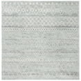 thumbnail image 1 of SAFAVIEH Madison Hannah Geometric Area Rug, Silver/Ivory, 6'7" x 6'7" Square, 1 of 9