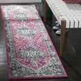 thumbnail image 1 of SAFAVIEH Madison Hildred Floral Bordered Runner Rug, Fuchsia/Aqua, 2' x 8', 1 of 7