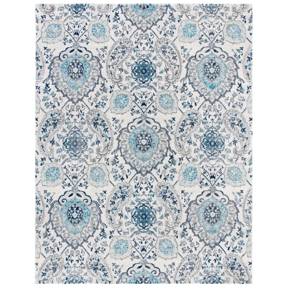 SAFAVIEH Madison Hope Floral Area Rug, Cream/Light Grey, 11' x 15'